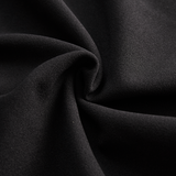 Nora | Robe noire raffinée avec ceinture et col montant