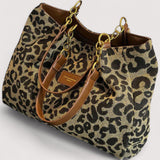 Anouk™ | Sac de shopping en toile à motif léopard