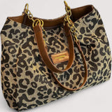 Anouk™ | Sac de shopping en toile à motif léopard