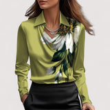 Charlotte™ | Blouse en satin avec décolleté en V