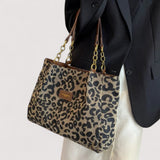 Anouk™ | Sac de shopping en toile à motif léopard