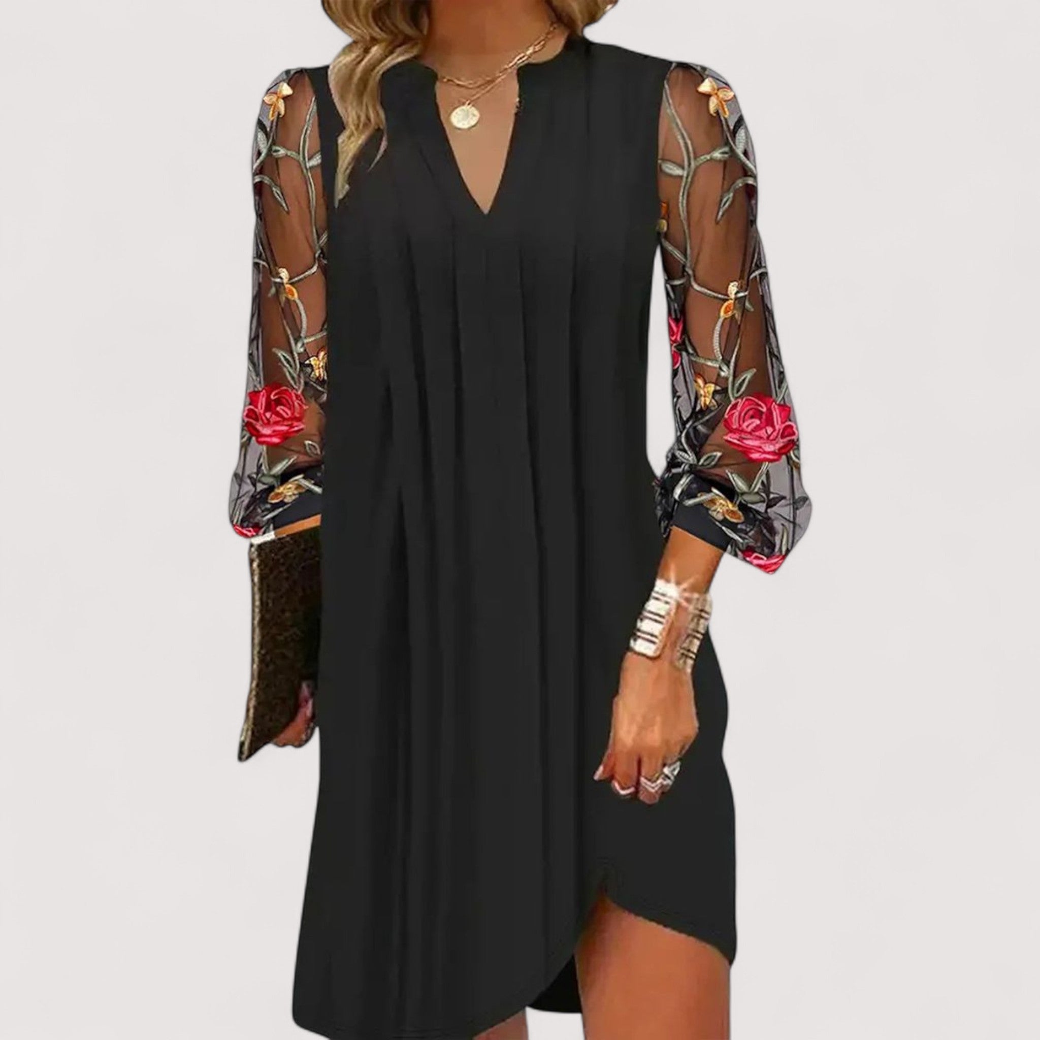 Madlina™ | Robe Mini Élégante avec Manches Transparentes