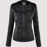 Laurina™ | Veste de biker ajustée avec capuche