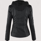 Laurina™ | Veste de biker ajustée avec capuche