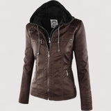 Laurina™ | Veste de biker ajustée avec capuche
