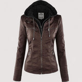 Laurina™ | Veste de biker ajustée avec capuche