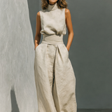Maria | Ensemble minimaliste en coton et lin