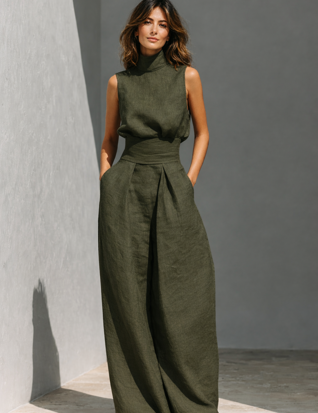 Maria | Ensemble minimaliste en coton et lin