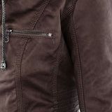 Laurina™ | Veste de biker ajustée avec capuche