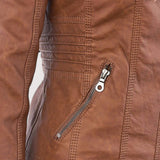 Laurina™ | Veste de biker ajustée avec capuche
