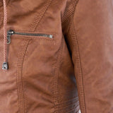 Laurina™ | Veste de biker ajustée avec capuche