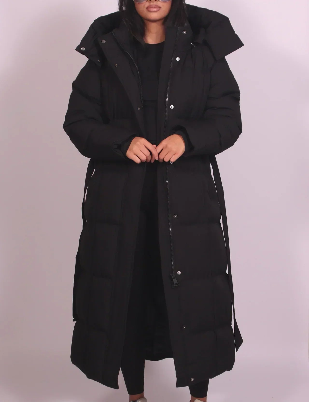 Carmen™ | Manteau long en duvet avec ceinture