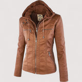 Laurina™ | Veste de biker ajustée avec capuche