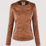 Laurina™ | Veste de biker ajustée avec capuche