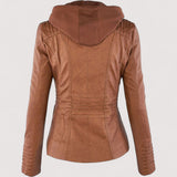 Laurina™ | Veste de biker ajustée avec capuche