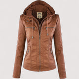 Laurina™ | Veste de biker ajustée avec capuche