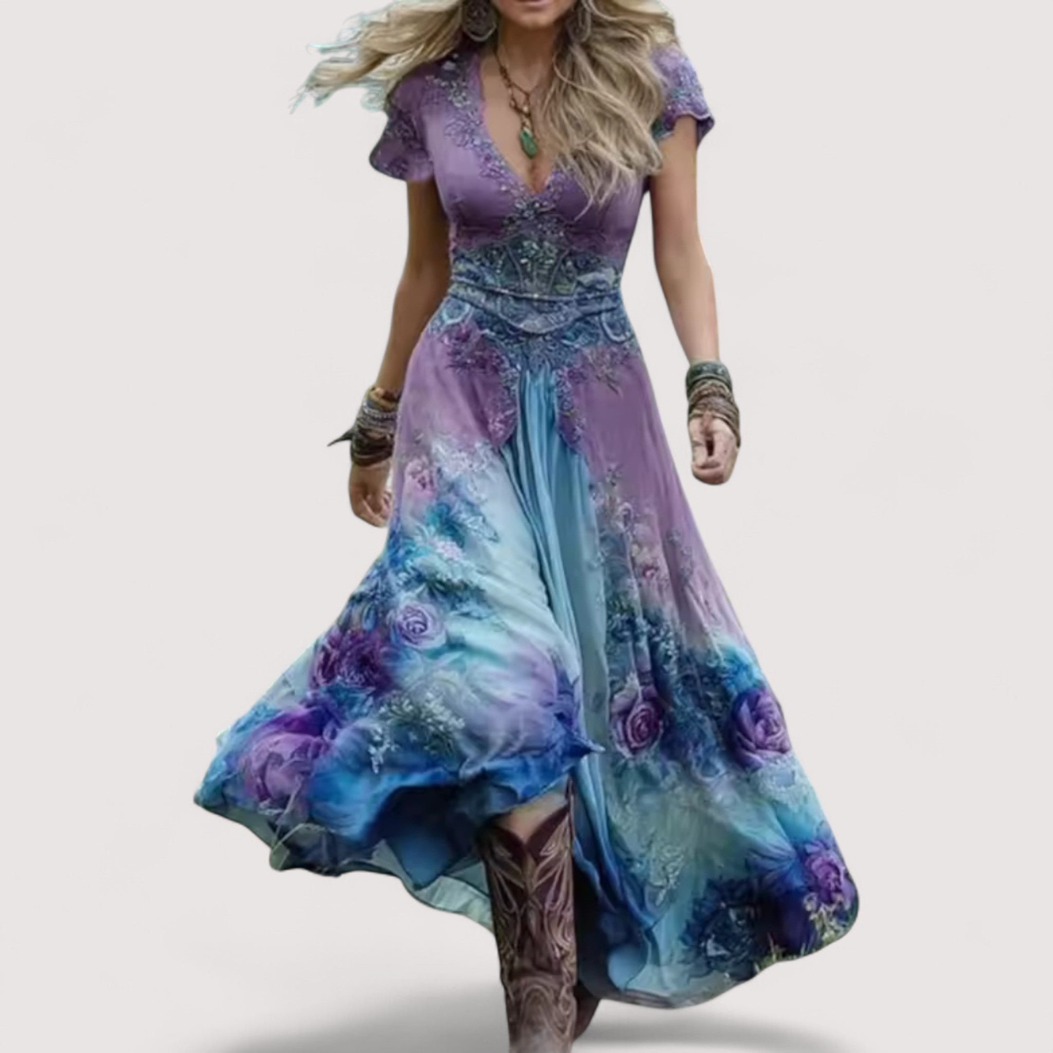 Viviane™ | Robe Fleurie Fluide