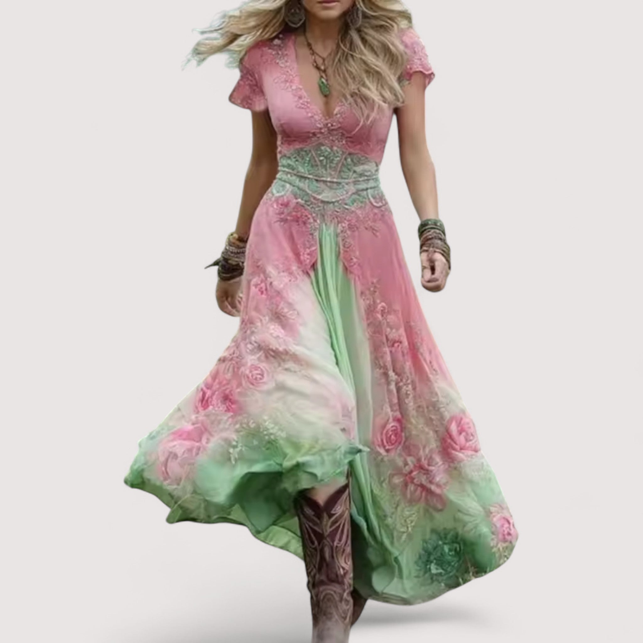 Viviane™ | Robe Fleurie Fluide