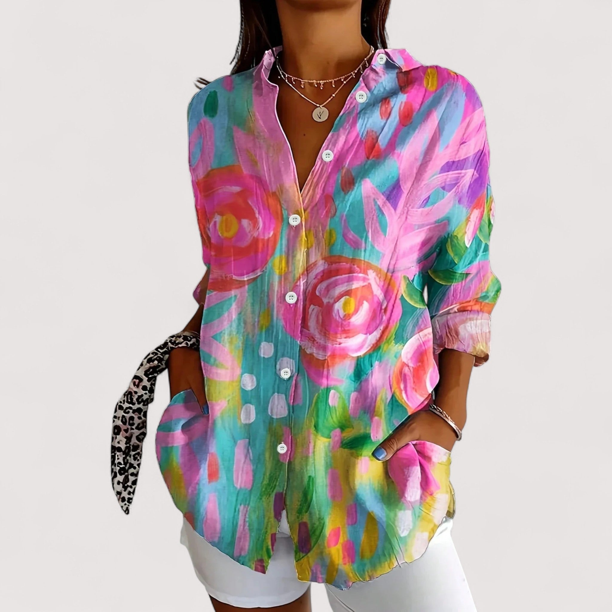 Annika™ | Blouse colorée avec imprimé