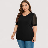 Ilse™ | Blouse transparente à col en V