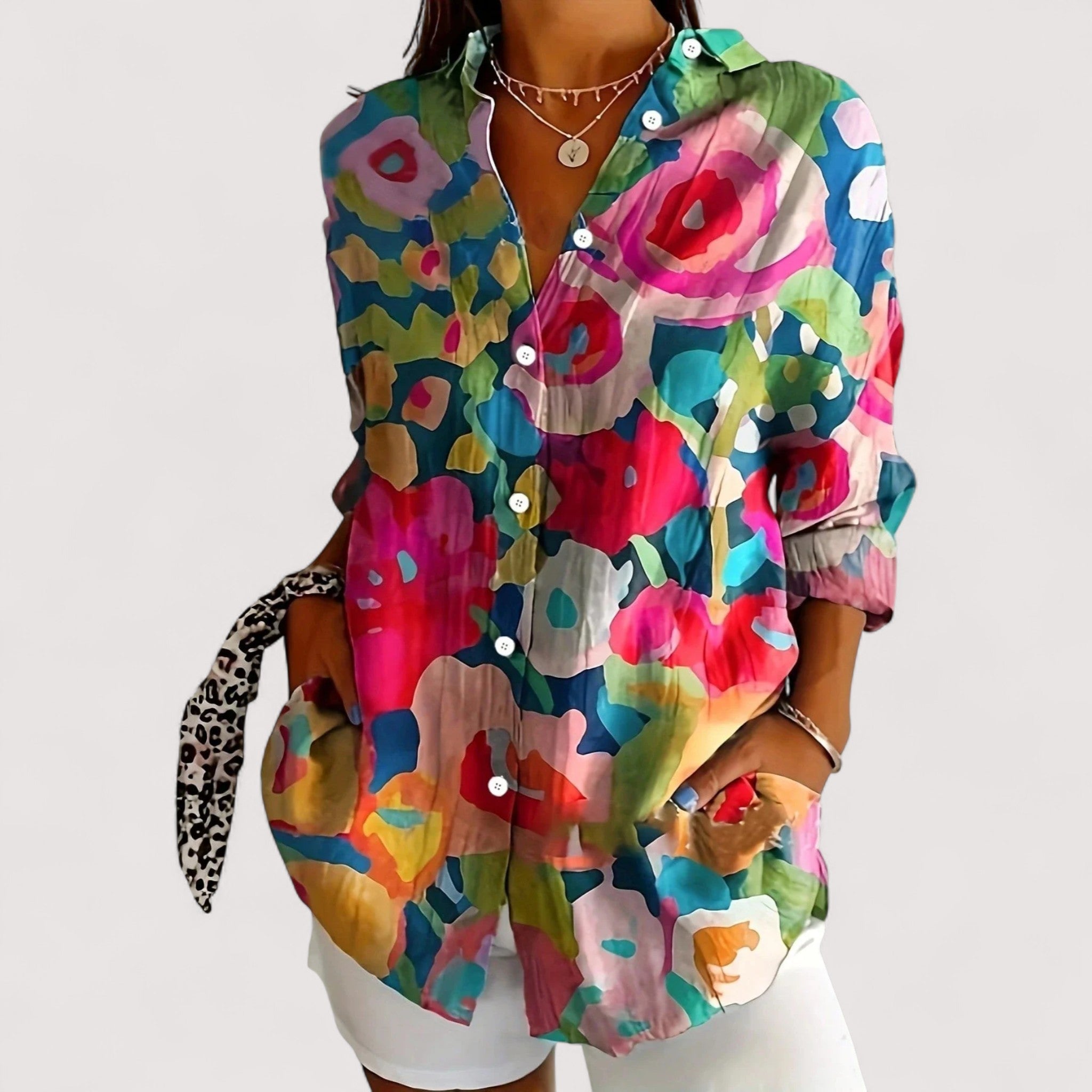 Annika™ | Blouse colorée avec imprimé