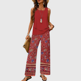 Ovelynra™ | Ensemble débardeur sans manches et pantalon large