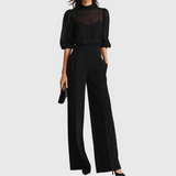 Elodie | Ensemble de trois pièces avec top et pantalon à jambes larges
