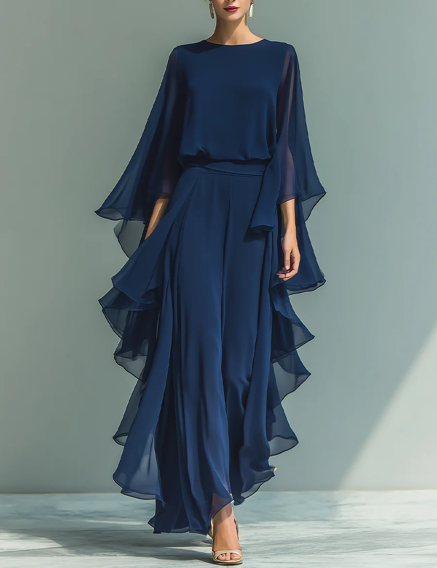 Aurora | Ensemble Chiffon Élégant avec Volants