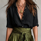 Vera | Ensemble robe midi en satin avec blouse assortie