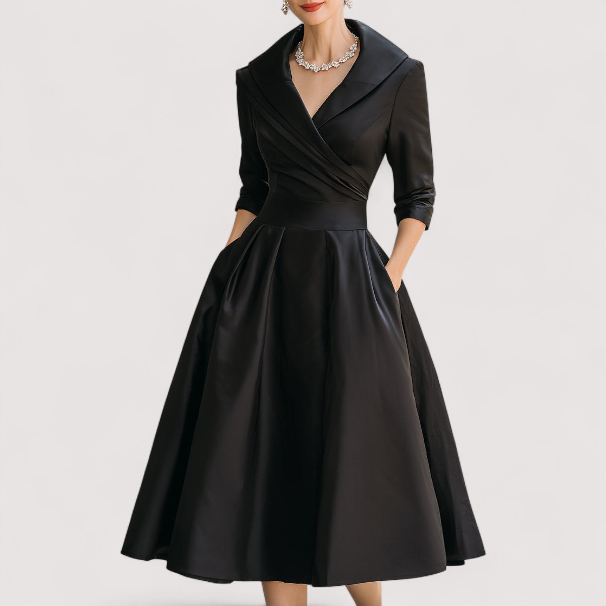 Lorenza™ | Robe Midi en Satin