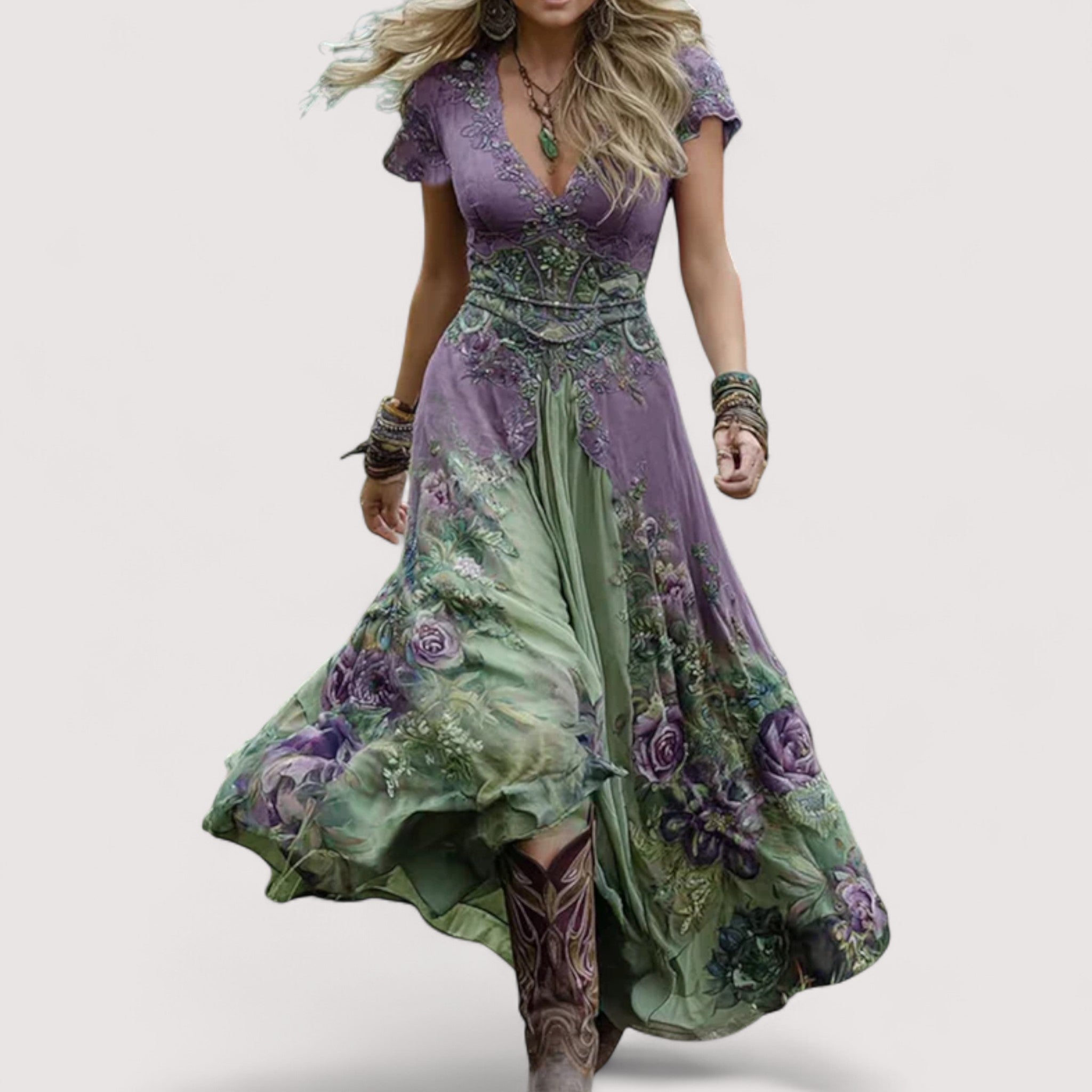 Viviane™ | Robe Fleurie Fluide
