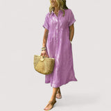 Rea™ | robe chemise rayée