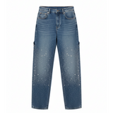 Adele™ | Jeans Cargo 'Balloon' à la mode avec paillettes