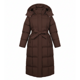 Carmen™ | Manteau long en duvet avec ceinture