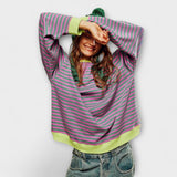 Mary - Pull oversize à rayures
