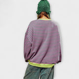 Mary - Pull oversize à rayures