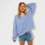 Mary - Pull oversize à rayures