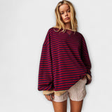 Mary - Pull oversize à rayures