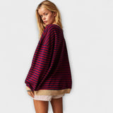 Mary - Pull oversize à rayures