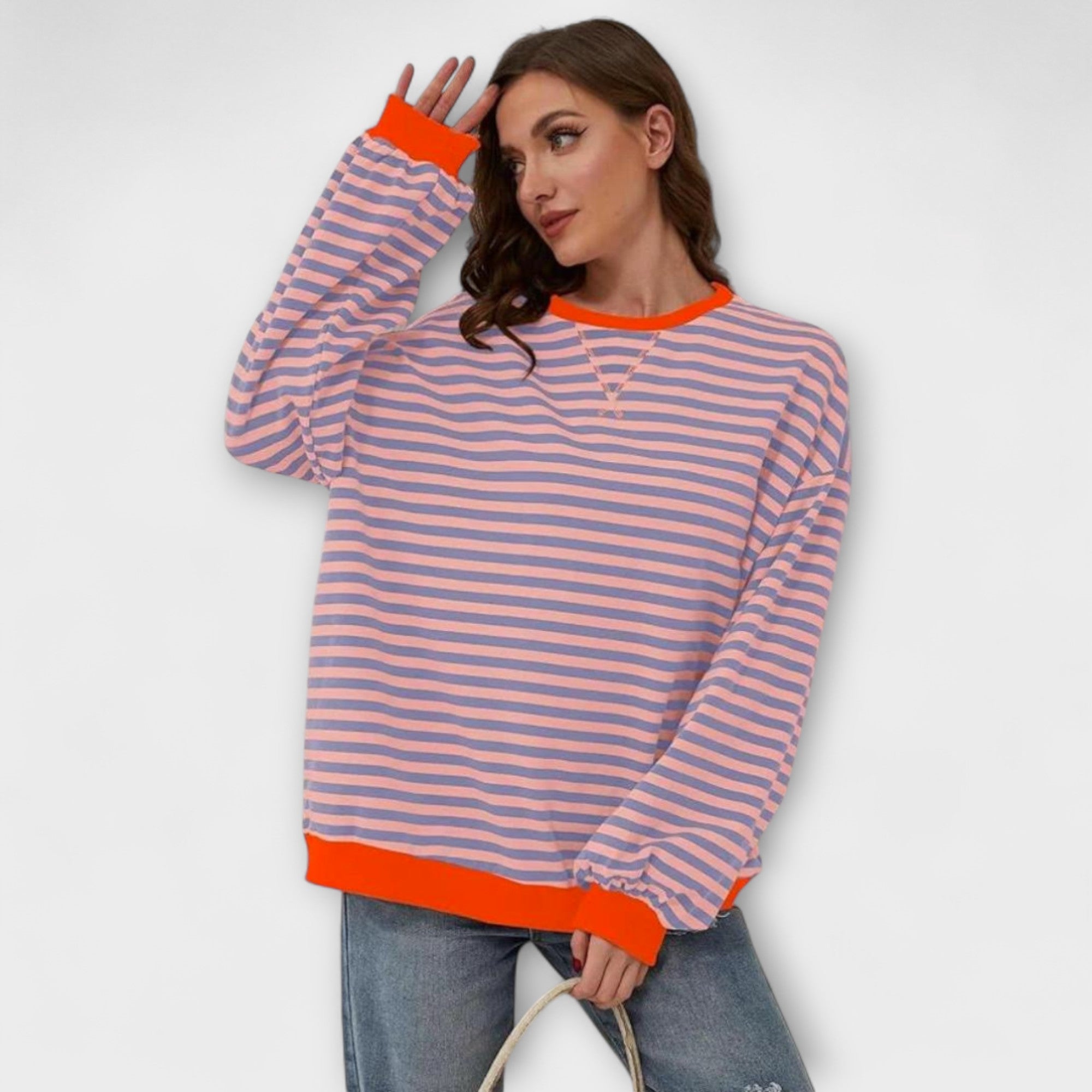Mary - Pull oversize à rayures