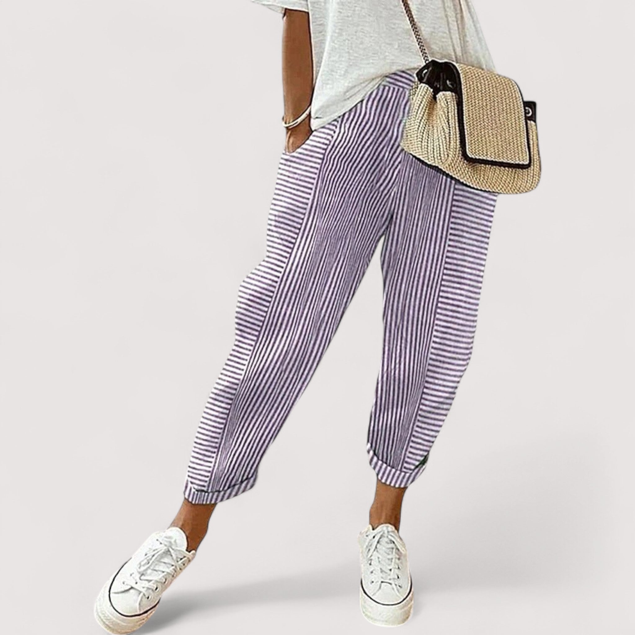 Loni™ | Pantalons Rayés