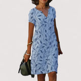 Jeanne™ | Robe avec décolleté en V et imprimé