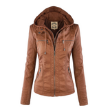 Laurina™ | Veste de biker ajustée avec capuche