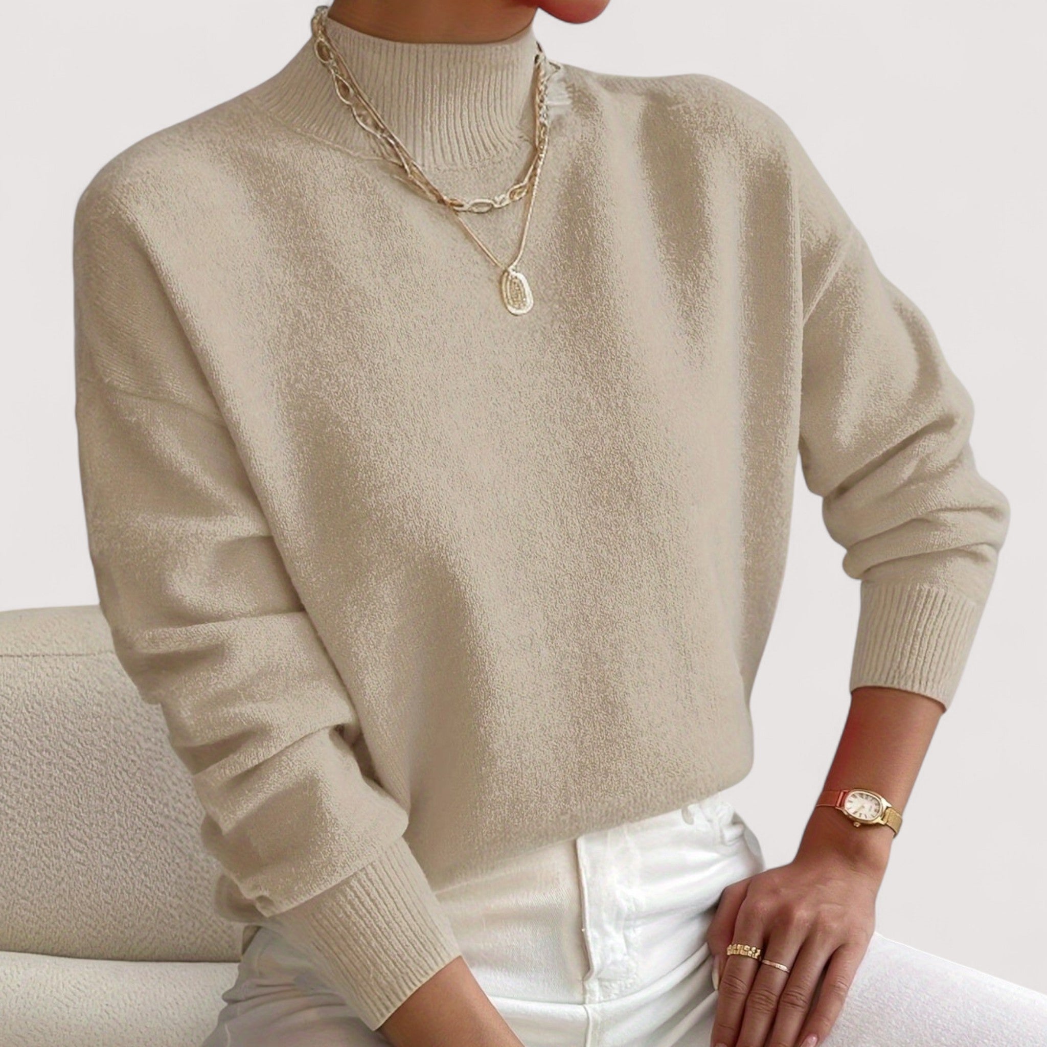 Nadia™ | Pull élégant et confortable avec col montant