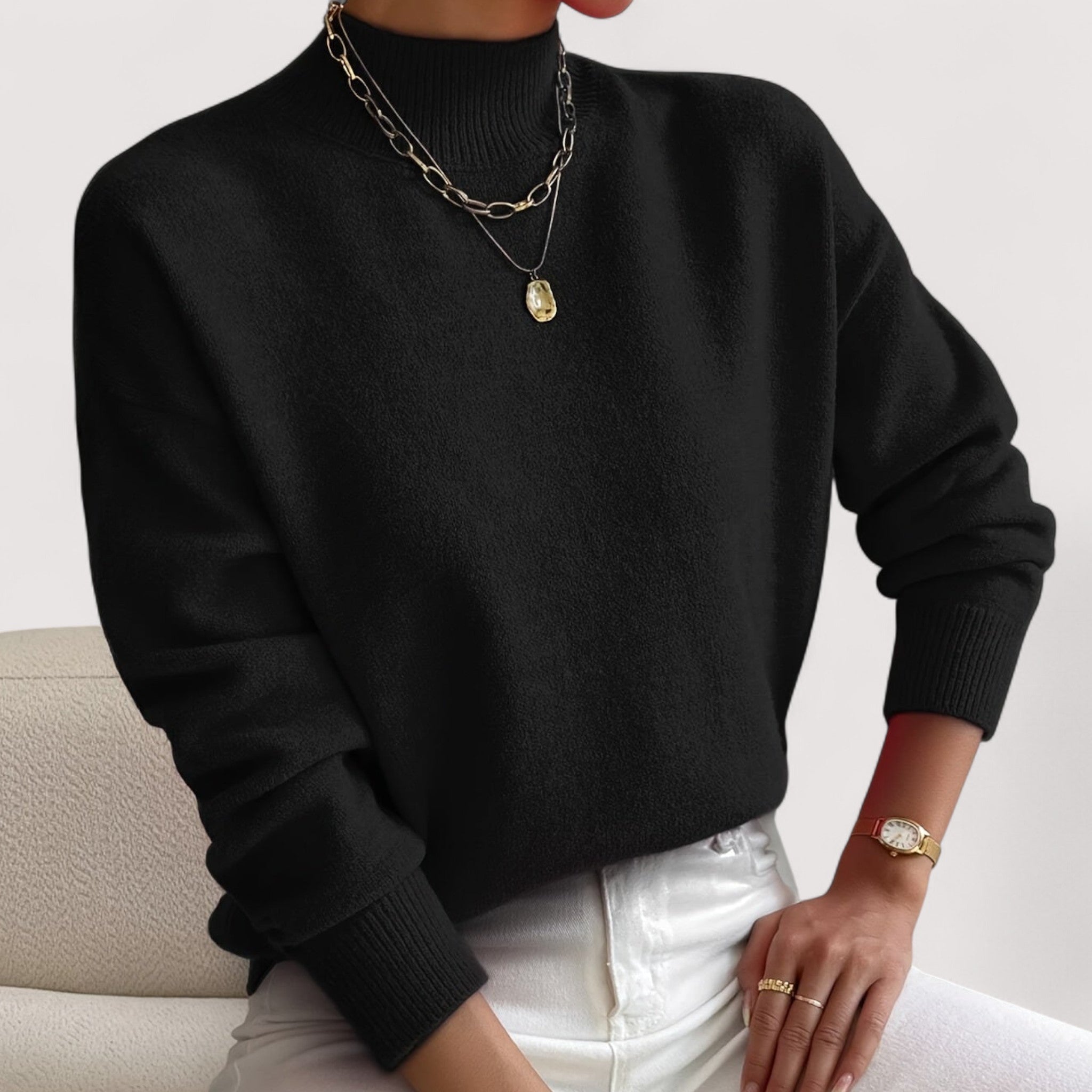 Nadia™ | Pull élégant et confortable avec col montant