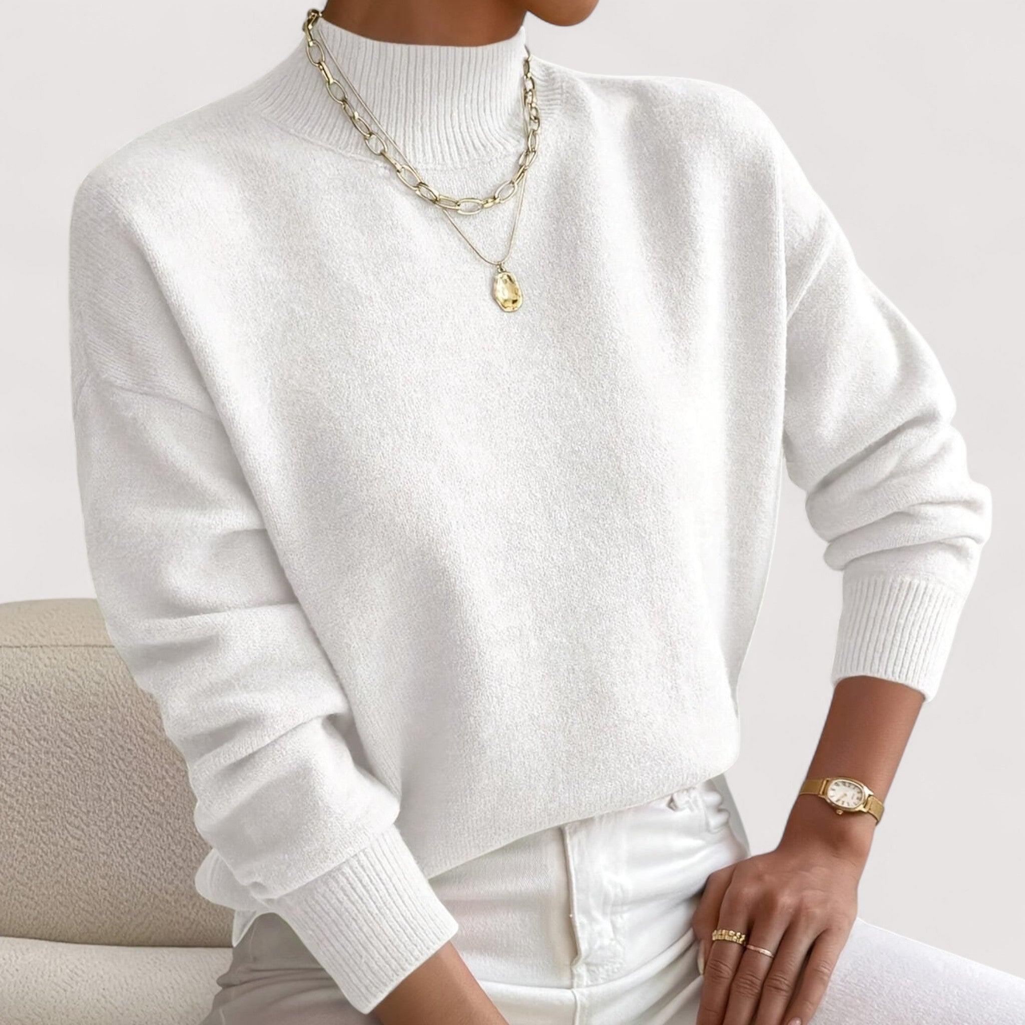 Nadia™ | Pull élégant et confortable avec col montant