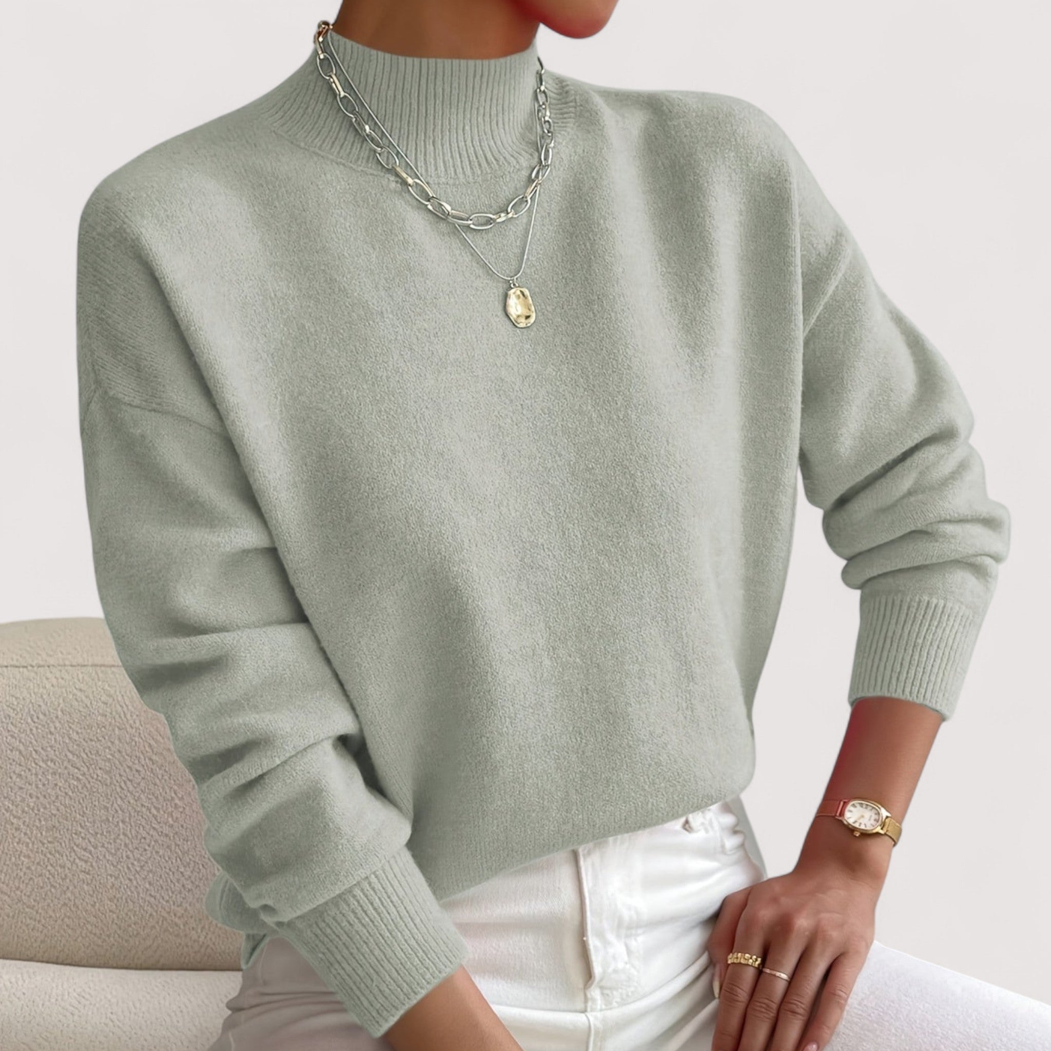 Nadia™ | Pull élégant et confortable avec col montant