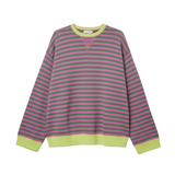 Mary - Pull oversize à rayures