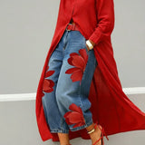 Daniella – Robe en lin & Ensemble en denim floral