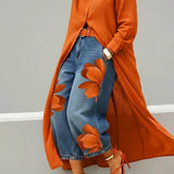 Daniella – Robe en lin & Ensemble en denim floral